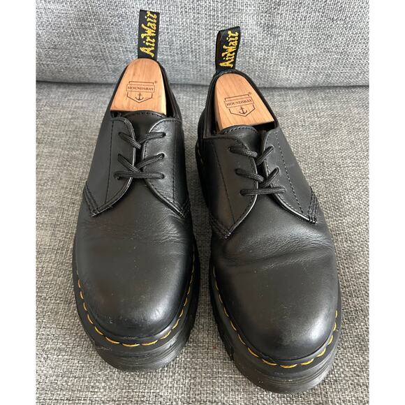 Dr. Martens Audrick 3-Eye Platform Shoes Black Leather UK 7 US 9 Chunky Sole EUC - Picture 15 of 16